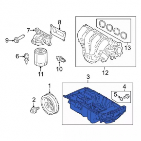 Lincoln Corsair 20-26 2.3T Engine Oil Pan