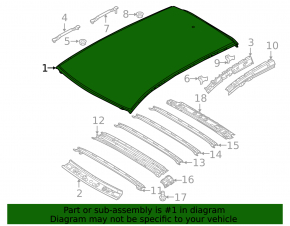 Roof metal Mazda CX-5 13-16