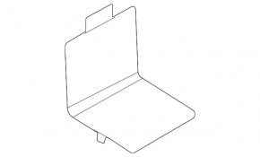 Black rear left driver's seat runner cover trim for Ford Explorer 20-23