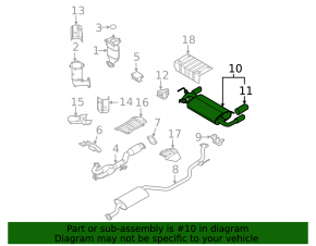 Rear muffler with barrels for Nissan Murano z50 2003-2007