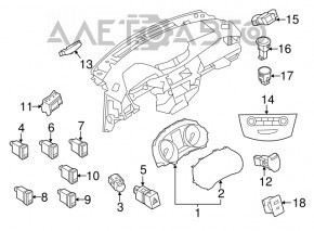 Climate control control Nissan Rogue 17-20 auto