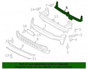 Front bumper mount central VW Atlas 18-20 prerest