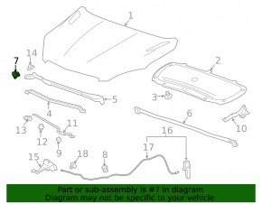 Hood Seal Left Buick Encore 17-19