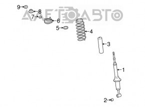 Shock absorber front left Lexus GX470 03-09 SATO TECH