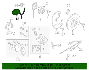 Front left brake hose Audi A6 C7 12-18 320mm, 356mm