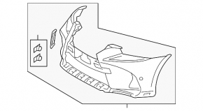 Lexus IS 17-20 F-sport front bumper