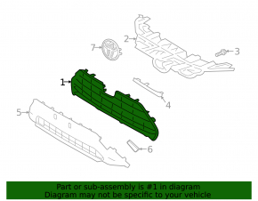 The radiator grille of the Toyota Rav4 19-24 without parking sensors and a camera