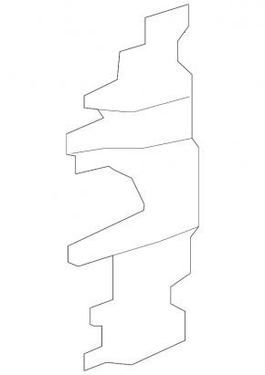 Right radiator deflector for Lexus LX570 08-15 pre-restyling