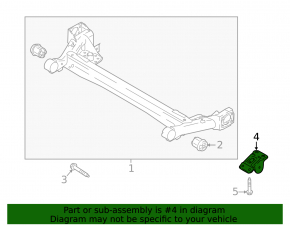 Rear beam burdock right Hyundai Kona 18-23 1.6, 2.0 FWD