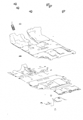 Toyota Highlander 14-19 black floor covering
