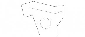 Rear bumper mount metal left Toyota Camry v40