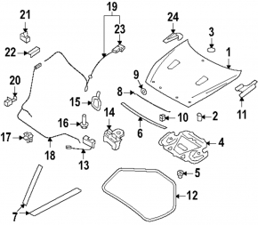 Left hood latch bracket for Infiniti FX35 QX70 09-17