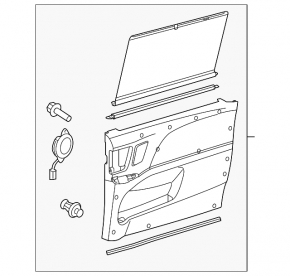 Door trim panel, rear right, Toyota Sienna 11-14, gray