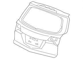 Naked tailgate for Acura MDX 07-13 with electric drive