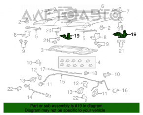 Hood hinge left Jeep Renegade 15-