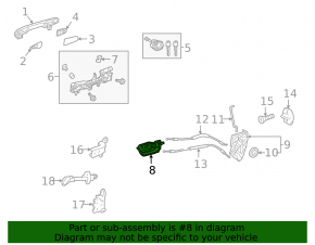 Toyota Prius 50 Prime 17-22 outer front right door handle