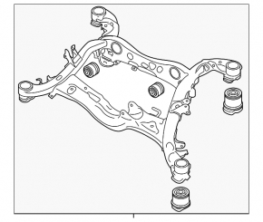 Subframe rear Audi Q5 80A 18-24