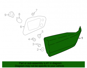 Inner taillight trunk lid left Subaru Impreza 4d 17-23 GK