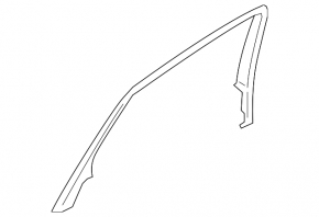 Door frame inner rear left Porsche Macan 15-18 black