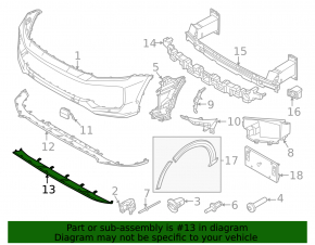 Porsche Cayenne 19-23 chrome front bumper lip trim