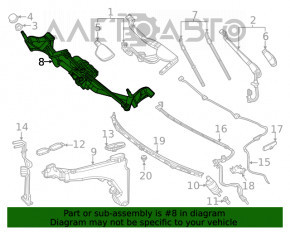 Windscreen wiper trapezoid with motor Mercedes W167 GLE 350 450 20-23