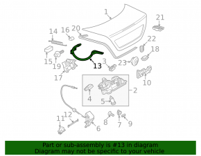 Right trunk lid hinge for Mercedes W211