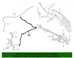 Mercedes H247 GLA 20-26 windshield washer nozzle circuit without heating