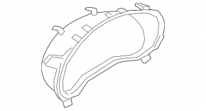 Mazda 3 19-24 black instrument cluster trim with buttons
