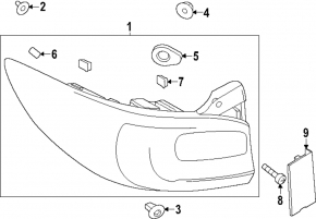 Mazda CX-90 24-26 right outer fender light