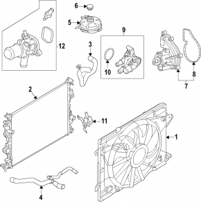 Thermostat housing assembly Ford Escape MK4 23- 1.5T