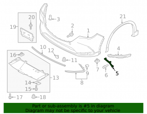 Plug insert bumper right Mazda CX-9 16-