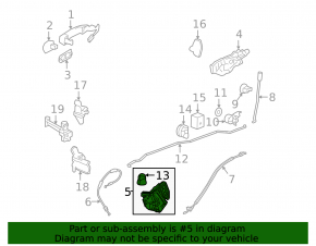Rear left door lock Chevrolet Bolt EUV 22-23