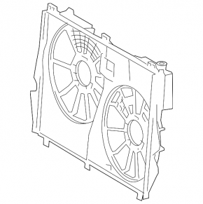Diffuser radiator shroud assembly Lexus RX450h 16-22 with tank, without block