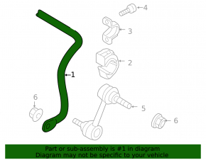 Rear stabilizer VW Passat b8 16-19 USA 20.7mm