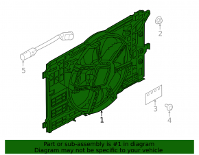 Infiniti QX50 19-2020 radiator shroud diffuser