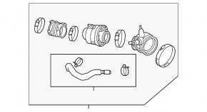 Air duct Hyundai Tucson 16-18 1.6T complete 3 parts