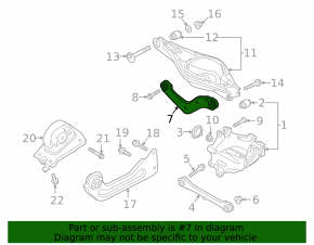 Upper rear left control arm Volvo XC40 19-25