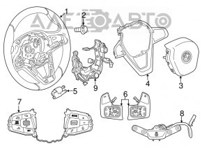 Steering wheel cover BMW X3 G01 18-24 without heating, with chrome, scratches