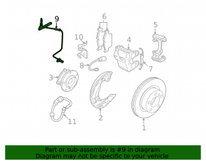 Front left ABS sensor BMW 1 E82 08-13