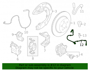 ABS sensor rear left BMW 5 G30 17-23
