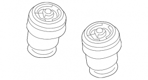 Air spring rear left BMW X5 X6 E70 E71 07-13