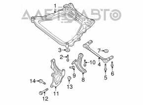 Front left axle trunnion for Nissan Rogue 2015