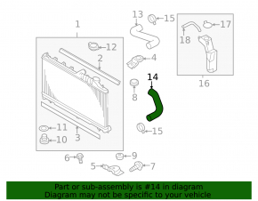 Cooling pipe lower Subaru Forester 14-18 SJ 2.0