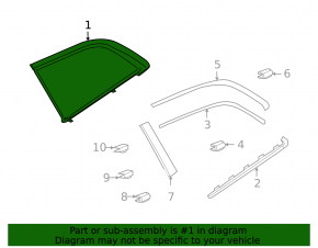 Window blind glass rear left Audi Q7 4L 10-15
