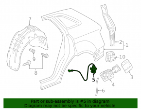 Fuel filler flap lock Audi Q3 8U 16-18