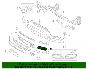 Front bumper grille side right BMW X5 E70 07-10 prerest