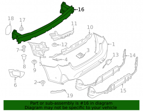 BMW 3 Series G20 21-25 Plug-in Rear Bumper Reinforcement