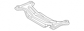 The rear subframe of a Toyota Camry V40 is rusty.