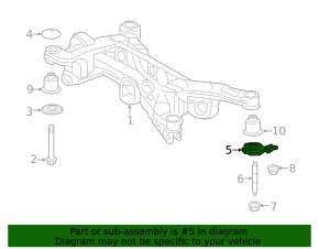 Rear subframe burr rear right Toyota Rav4 19-