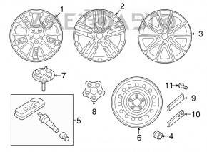 Spare tire space saver Kia Soul 14-19 R16 125*70